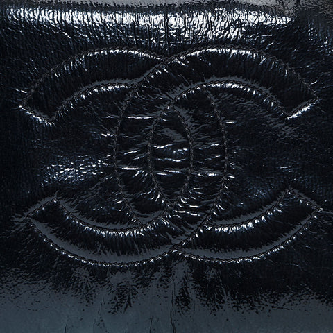 Chanel Patent Leather Coco Mark 12系列2008-2009手提包黑色WS22785