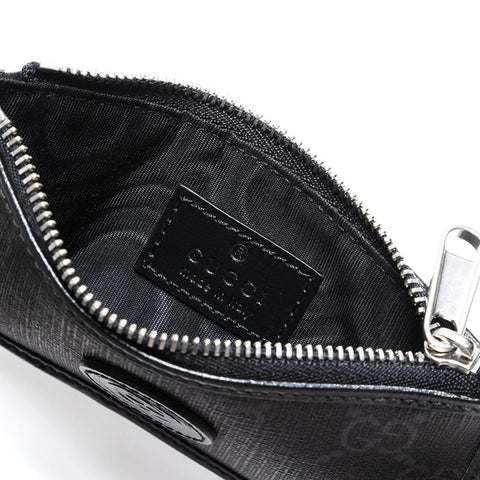 グッチ GUCCI PVC GG スプリーム コインケース付き カードケース ブラック WS22786