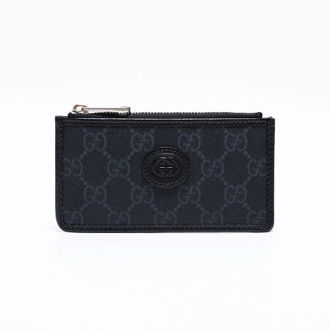 グッチ GUCCI PVC GG スプリーム コインケース付き カードケース ブラック WS22786