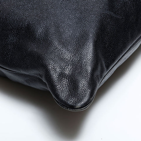 CHANEL No. 3 1994-1999 COCO Mark Caviar Chain Shoulder Bag black WS22787