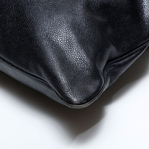 CHANEL No. 3 1994-1999 COCO Mark Caviar Chain Shoulder Bag black WS22787