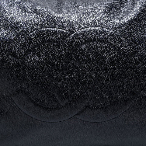 CHANEL No. 3 1994-1999 COCO Mark Caviar Chain Shoulder Bag black WS22787