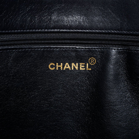 シャネル CHANEL ラムスキン ココマーク チェーン ショルダーバッグ ブラック WS22788