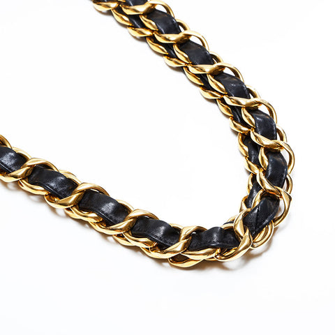 シャネル CHANEL ラムスキン ココマーク チェーン ショルダーバッグ ブラック WS22788