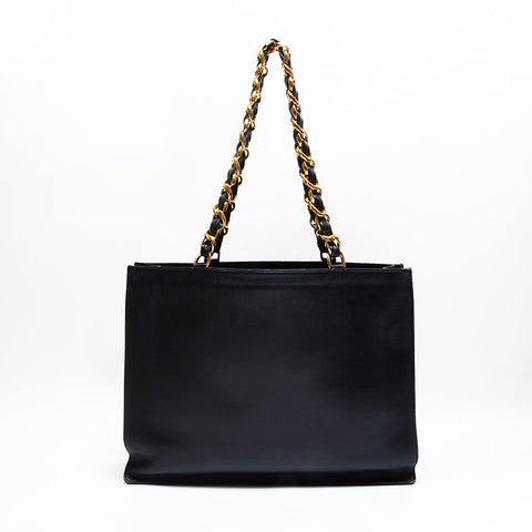 シャネル CHANEL ラムスキン ココマーク チェーン ショルダーバッグ ブラック WS22788