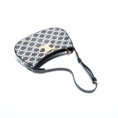 CELINE Medium Tilly Triomphe Shoulder Bag black WS22790
