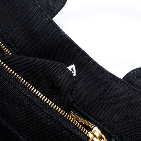 PRADA Canapa Canvas 2way M Shoulder Bag black WS22792