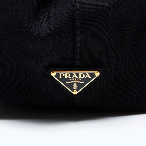 PRADA Canapa Canvas 2way M Shoulder Bag black WS22792