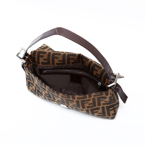 フェンディ FENDI ズッカ マンマバケット ショルダーバッグ ブラウン WS22793