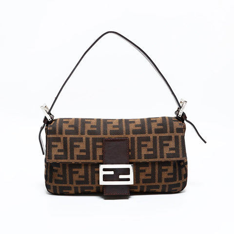 フェンディ FENDI ズッカ マンマバケット ショルダーバッグ ブラウン WS22793