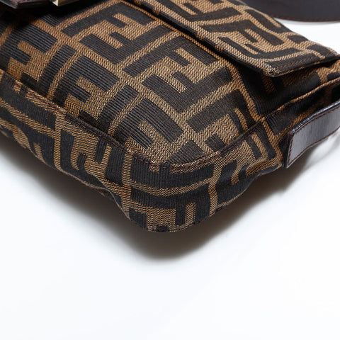 フェンディ FENDI ズッカ マンマバケット ショルダーバッグ ブラウン WS22793