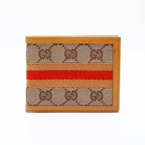 GUCCI GG canvas Bifold Wallet Brown WS22797
