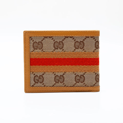 GUCCI GG canvas Bifold Wallet Brown WS22797