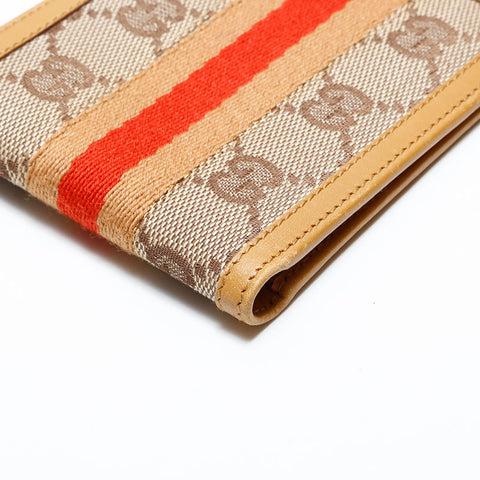 GUCCI GG canvas Bifold Wallet Brown WS22797