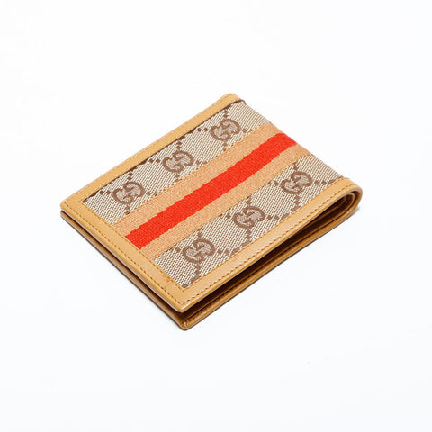 GUCCI GG canvas Bifold Wallet Brown WS22797