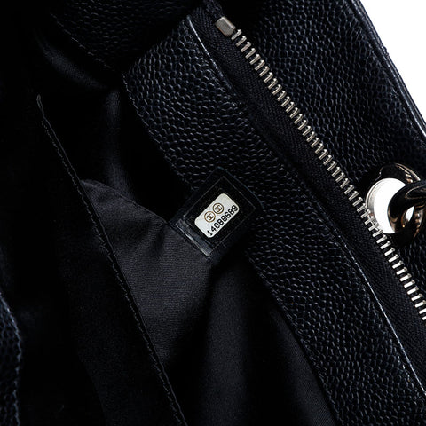 CHANEL GST Caviar No. 14 2010-2011 COCO Mark Chain Tote Shoulder Bag black WS22798