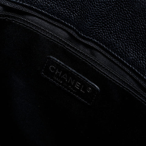 CHANEL GST Caviar No. 14 2010-2011 COCO Mark Chain Tote Shoulder Bag black WS22798
