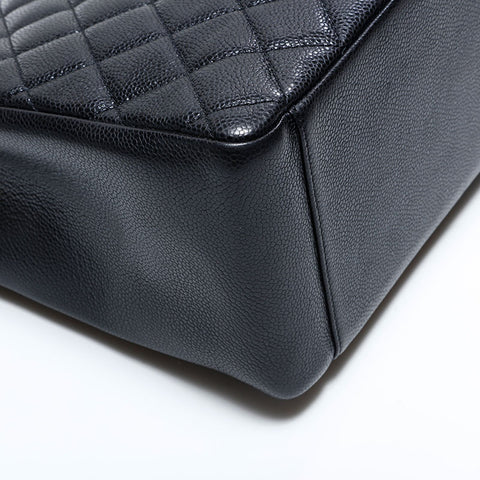 シャネル CHANEL GST キャビア 14番台 2010-2011 ココマーク チェーン トート ショルダーバッグ ブラック WS22798