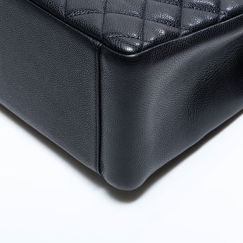 シャネル CHANEL GST キャビア 14番台 2010-2011 ココマーク チェーン トート ショルダーバッグ ブラック WS22798