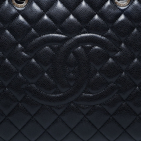 シャネル CHANEL GST キャビア 14番台 2010-2011 ココマーク チェーン トート ショルダーバッグ ブラック WS22798