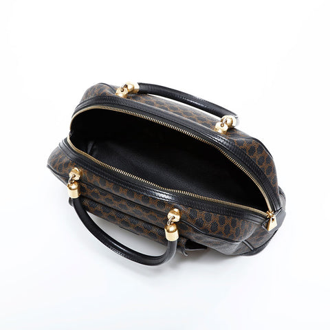 セリーヌ CELINE マカダム PVC ハンドバッグ ブラック WS22799