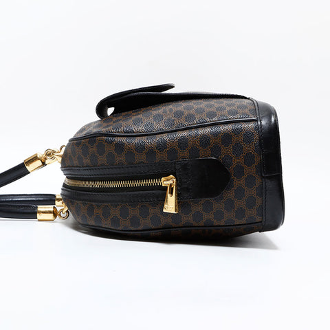 セリーヌ CELINE マカダム PVC ハンドバッグ ブラック WS22799