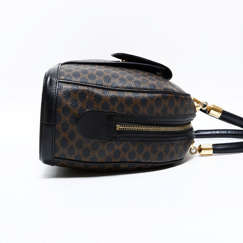 セリーヌ CELINE マカダム PVC ハンドバッグ ブラック WS22799