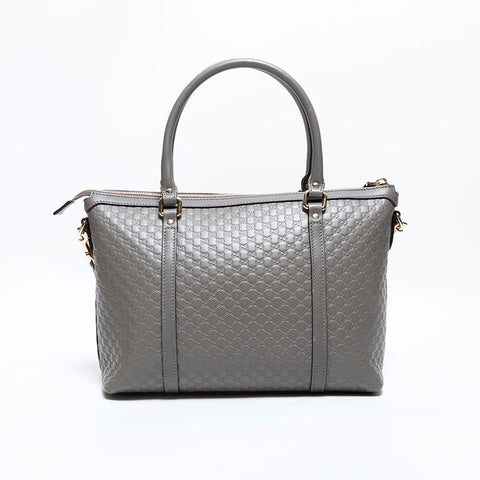 グッチ GUCCI マイクロ GG シマ レザー 2way ハンドバッグ グレー WS22800
