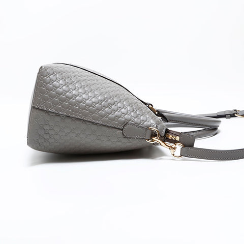 グッチ GUCCI マイクロ GG シマ レザー 2way ハンドバッグ グレー WS22800
