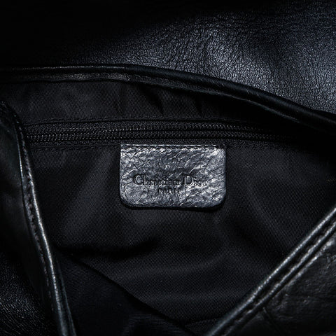 クリスチャンディオール Christian Dior サドルバッグ レザー ショルダーバッグ ブラック WS22801
