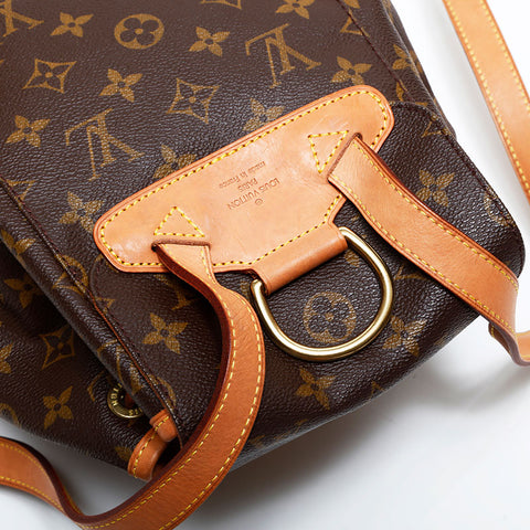 louis vuitton backpack 1990 LOUIS VUITTON 1990 Montsouris MM Monogram Backpack Daypack Brown WS228 – NUIR VINTAGE