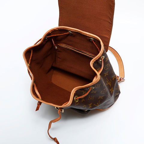 louis vuitton backpack 1990 LOUIS VUITTON 1990 Montsouris MM Monogram Backpack Daypack Brown WS228 – NUIR VINTAGE