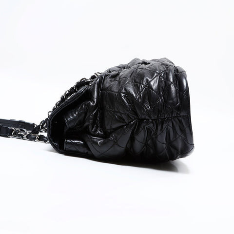 CHANEL No. 11 2006-2008 Chain Lambskin Tote Bag black WS22808