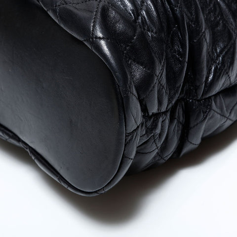 CHANEL No. 11 2006-2008 Chain Lambskin Tote Bag black WS22808