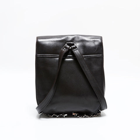 CHANEL No. 4 1996-1997 Lambskin COCO Mark Backpack  Daypack black WS22810