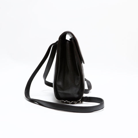 CHANEL No. 4 1996-1997 Lambskin COCO Mark Backpack  Daypack black WS22810