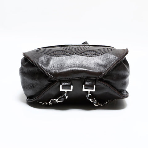 CHANEL No. 4 1996-1997 Lambskin COCO Mark Backpack  Daypack black WS22810