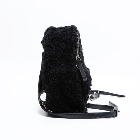 シャネル CHANEL 27番台 2019 ボア ミニ チェーン リュック・デイパック ブラック WS22811