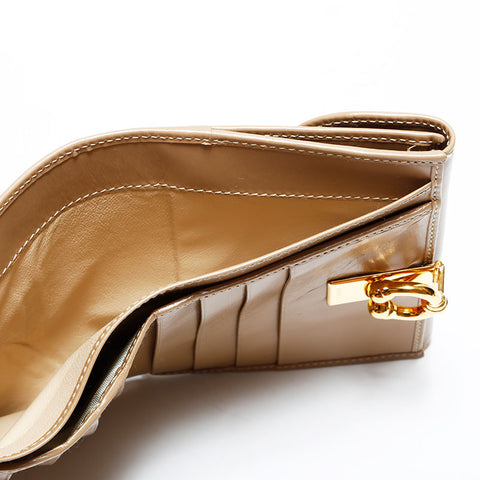 GUCCI Leather Horsebit Bifold Wallet beige WS22817