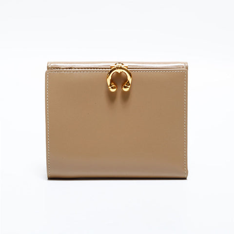 GUCCI Leather Horsebit Bifold Wallet beige WS22817