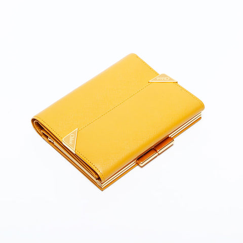 Chloe leather Tri-fold wallet yellow WS22818