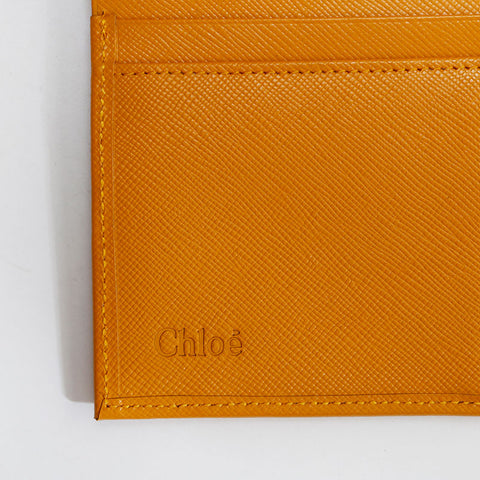 Chloe leather Tri-fold wallet yellow WS22818