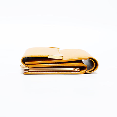 Chloe leather Tri-fold wallet yellow WS22818