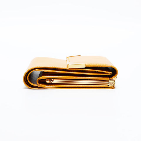 Chloe leather Tri-fold wallet yellow WS22818