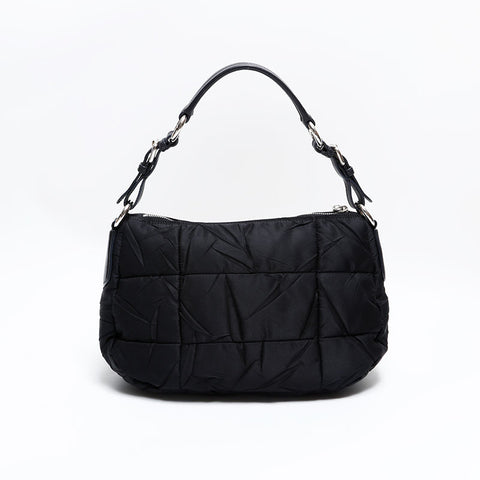 プラダ PRADA ナイロン ホーボー キルティング ショルダーバッグ ブラック WS22819