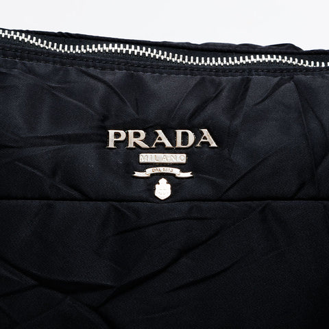 プラダ PRADA ナイロン ホーボー キルティング ショルダーバッグ ブラック WS22819