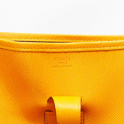 エルメス HERMES エヴリン1 GM Z刻印 1996年製 ショルダーバッグ イエロー WS22823