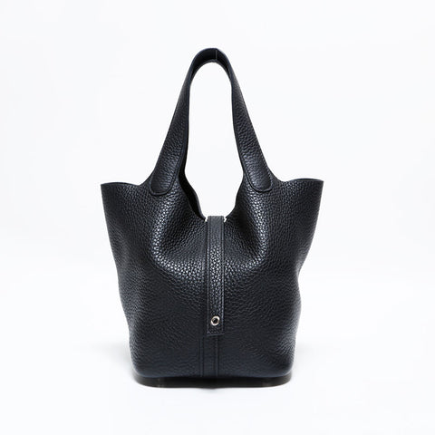 エルメス HERMES 2022年製 ピコタン PM U刻印 ハンドバッグ ブラック WS22825
