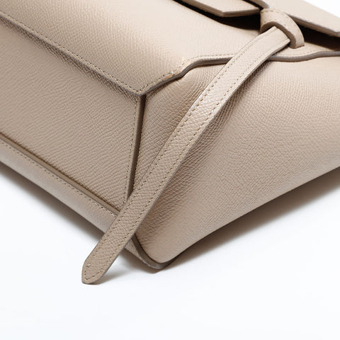 セリーヌ CELINE ナノ　ベルトバッグ レザー 2way ハンドバッグ ベージュ WS22826