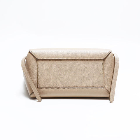 セリーヌ CELINE ナノ　ベルトバッグ レザー 2way ハンドバッグ ベージュ WS22826